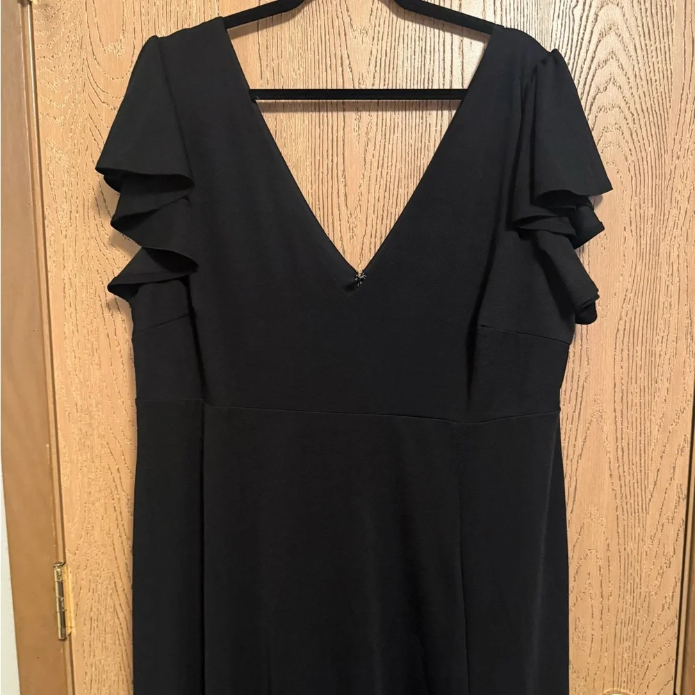 Birdy Grey Black V-Neck Hannah Dress, crepe black - Picture 4 of 6
